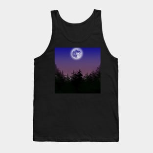 Full moon evening sky Tank Top